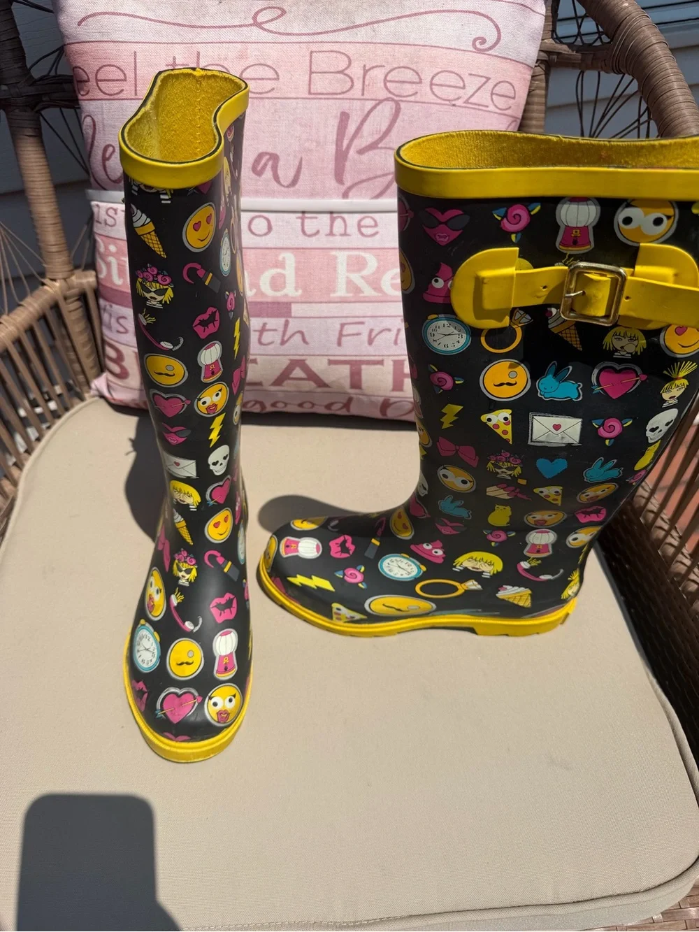 Betsy Johnson Emoji Rain Boots